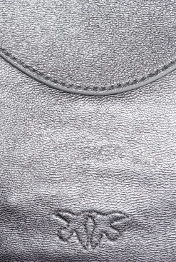 Sacs À Bandoulière|PINKO Love Bag Bon Bon Crossbody Lame Argent-Vieil Argent