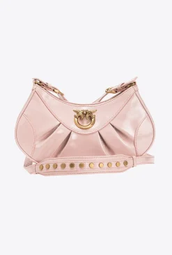 Sacs À Bandoulière|PINKO Love Bag Bon Bon Crossbody En Cuir Verni Iris-Or Antique