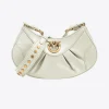 Sacs À Bandoulière|PINKO Love Bag Bon Bon Crossbody En Cuir Verni Gris Manchot-Or Antique