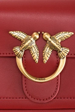 Sacs À Bandoulière|PINKO Love Bag Pocket Simply Rouge Rubis-Or Antique