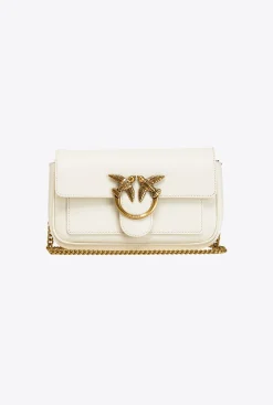 Sacs À Bandoulière|PINKO Love Bag Pocket Simply Blanc+Blanc-Or Antique