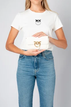 Sacs À Bandoulière|PINKO Love Bag Pocket Simply Blanc+Blanc-Or Antique