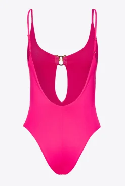 Maillots De Bain|PINKO Maillot De Bain Une Piece A Boucle Love Birds Violet Fuchsia