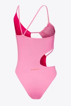 Maillots De Bain|PINKO Maillot De Bain Une Piece A Imprime Floral Multicolore Rose/Orange