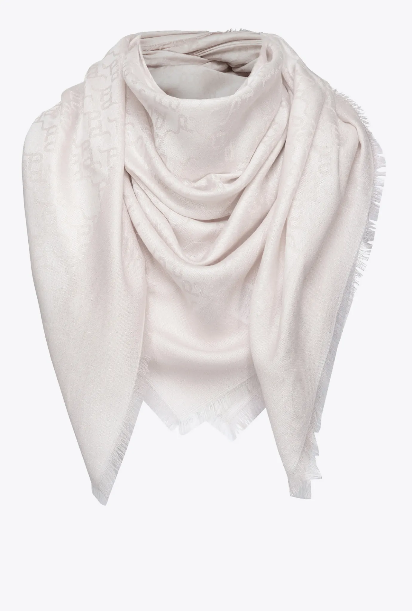 Autres Accessoires|PINKO Maxi Echarpe Logotee Rose Peche Sirop