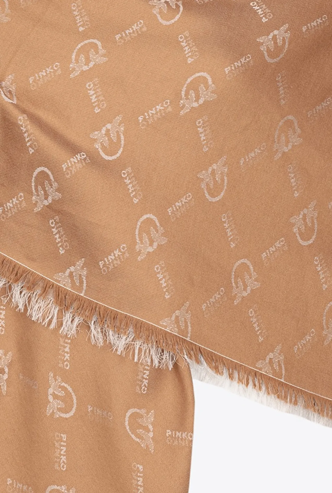 Écharpes|PINKO Maxi Echarpe Monogram Beige/Ecru
