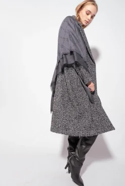 Autres Accessoires|PINKO Maxi Echarpe Monogramme Noir Limousine