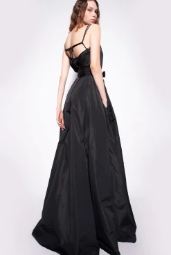 Jupes|PINKO Maxi-Jupe En Taffetas Noir Limousine