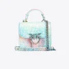 Sacs De Soirée|PINKO Micro Love Bag Bell Paillete Galleria Vert Multicolore-Vieil Argent