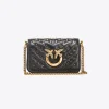 Micro Love Bag|PINKO Micro Love Bag Click Chevron Studs Noir-Vieil Or