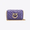 Micro Love Bag|PINKO Micro Love Bag Click Chevron Studs Violet Frangipanier-Or Antique