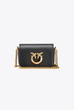 Micro Love Bag|PINKO Micro Love Bag Click Simply Noir-Vieil Or