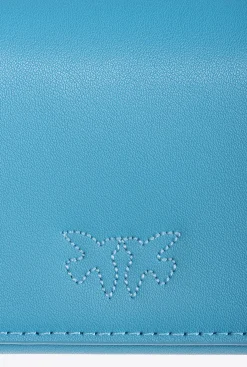 Micro Love Bag|PINKO Micro Love Bag Click Simply Bleu Ciel-Or Antique