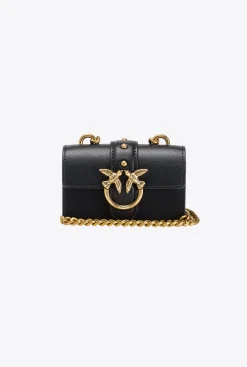 Sacs À Bandoulière|PINKO Micro Love Bag Icon Simply Noir-Vieil Or