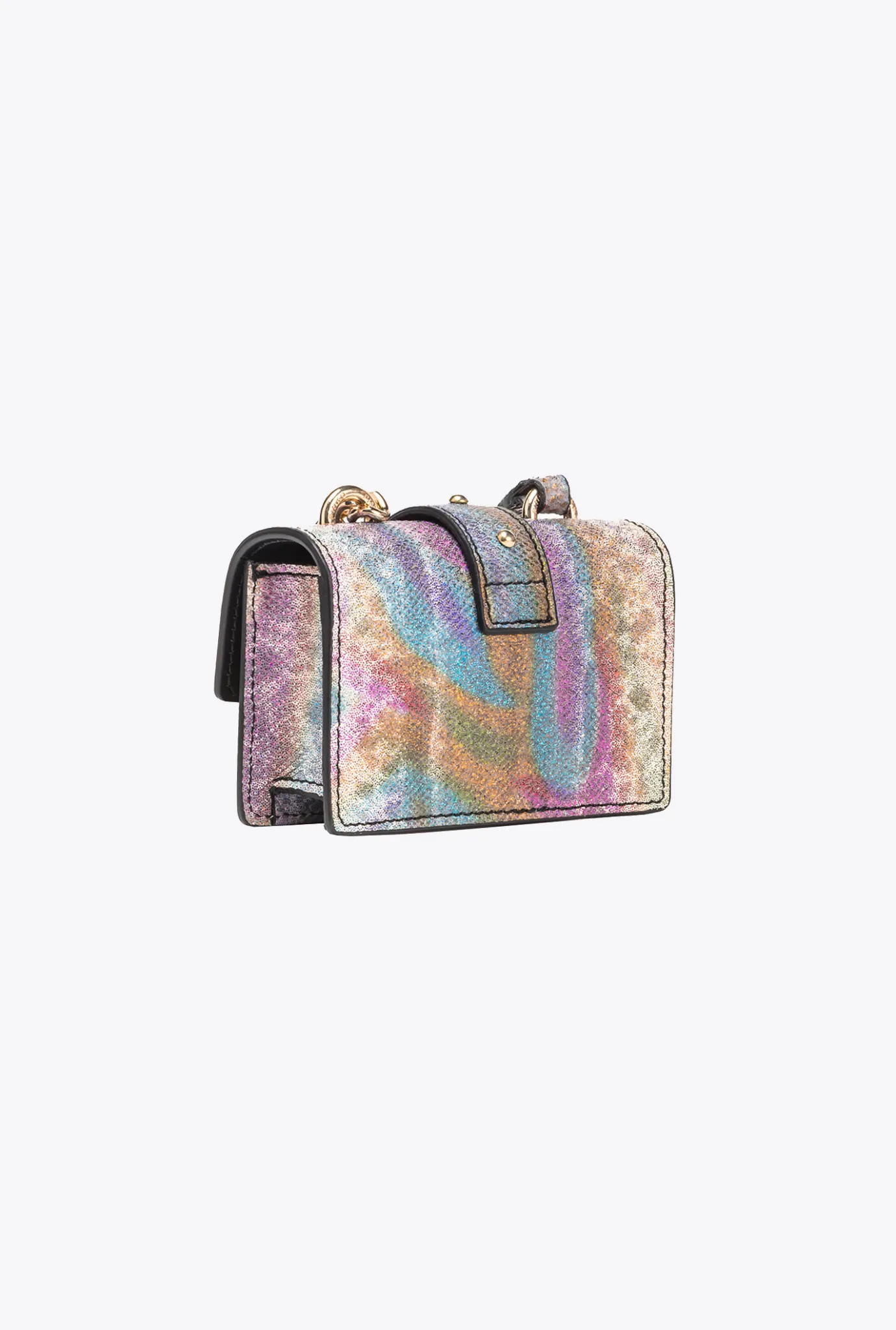 Sacs De Soirée|PINKO Micro Love Bag One En Reptile Multicolore Galleria Multicolore-Or Brillant