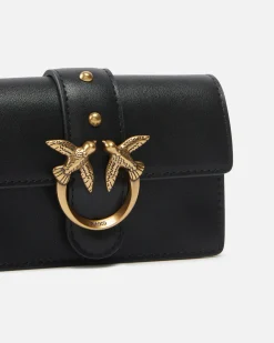 Sacs À Bandoulière|PINKO Micro Love Bag One Simply Noir-Vieil Or