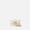 Sacs À Bandoulière|PINKO Micro Love Bag One Simply Blanc+Blanc-Or Antique
