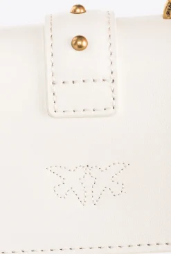 Sacs À Bandoulière|PINKO Micro Love Bag One Simply Blanc+Blanc-Or Antique
