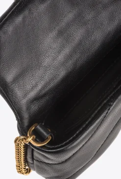Micro Love Bag|PINKO Micro Love Bag Puff Noir-Vieil Or