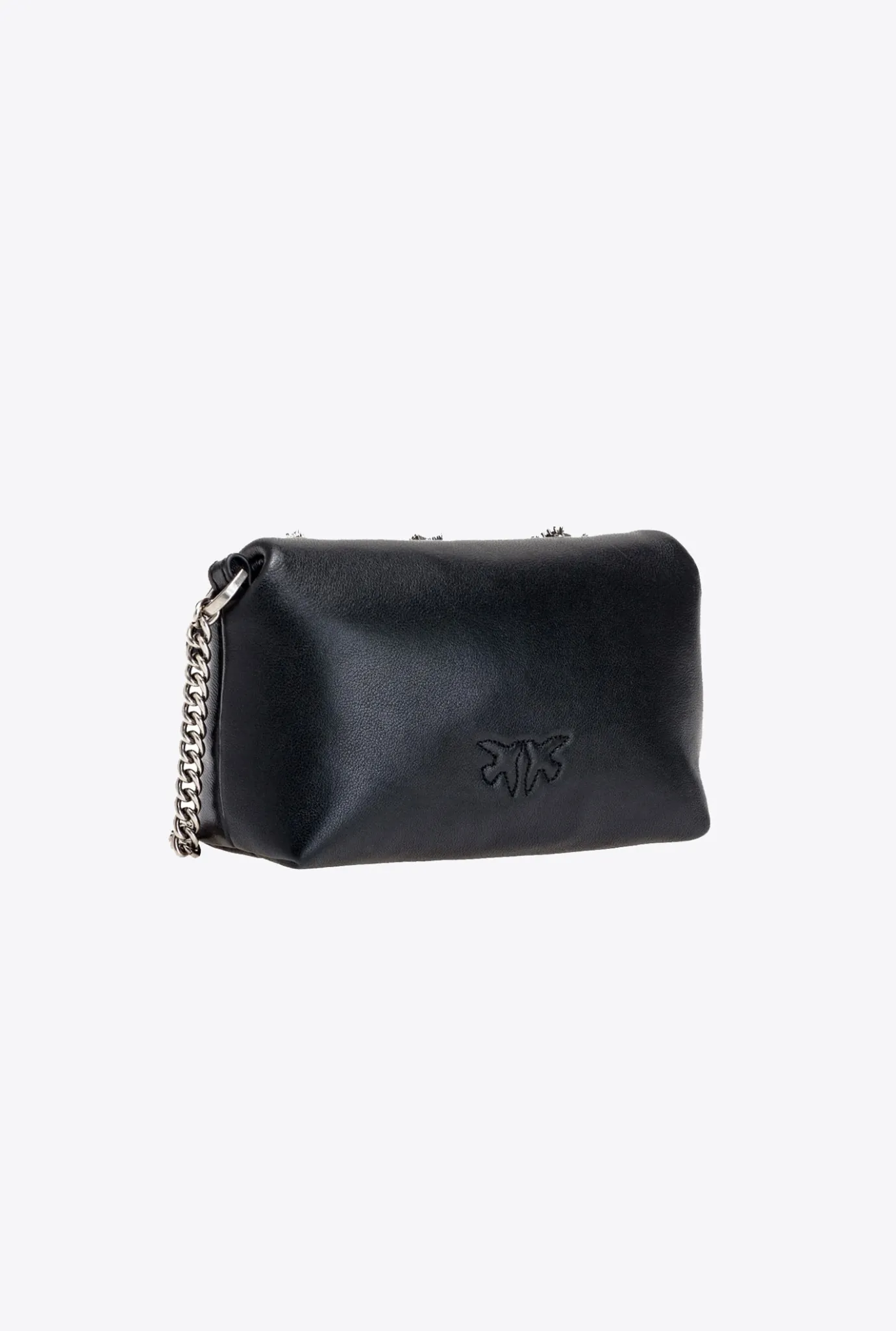 Sacs De Soirée|PINKO Micro Love Bag Puff Fancy Pins Noir-Vieil Argent
