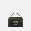 Sacs À Main|PINKO Mini Lady Love Bag Puff Chevron Noir-Vieil Or