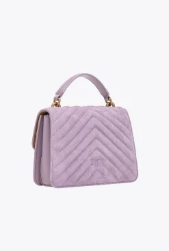 Sacs À Main|PINKO Mini Love Bag A Anse Superieure Light Suede Iris-Or Antique