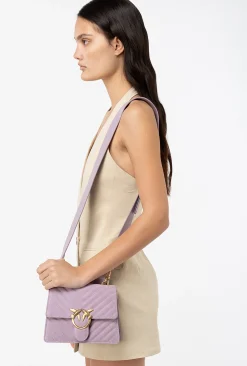 Sacs À Main|PINKO Mini Love Bag A Anse Superieure Light Suede Iris-Or Antique