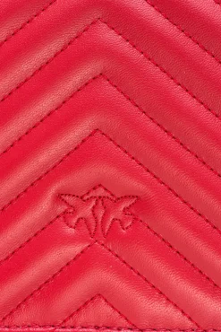 Sacs À Main|PINKO Mini Love Bag A Anse Superieure V Quilt Rouge-Or Antique