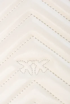 Sacs À Main|PINKO Mini Love Bag A Anse Superieure V Quilt Blanc+Blanc-Or Antique