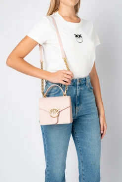 Sacs À Main|PINKO Mini Love Bag A Anse Superieure Simply Rose/Rose Poudre-Or Antique