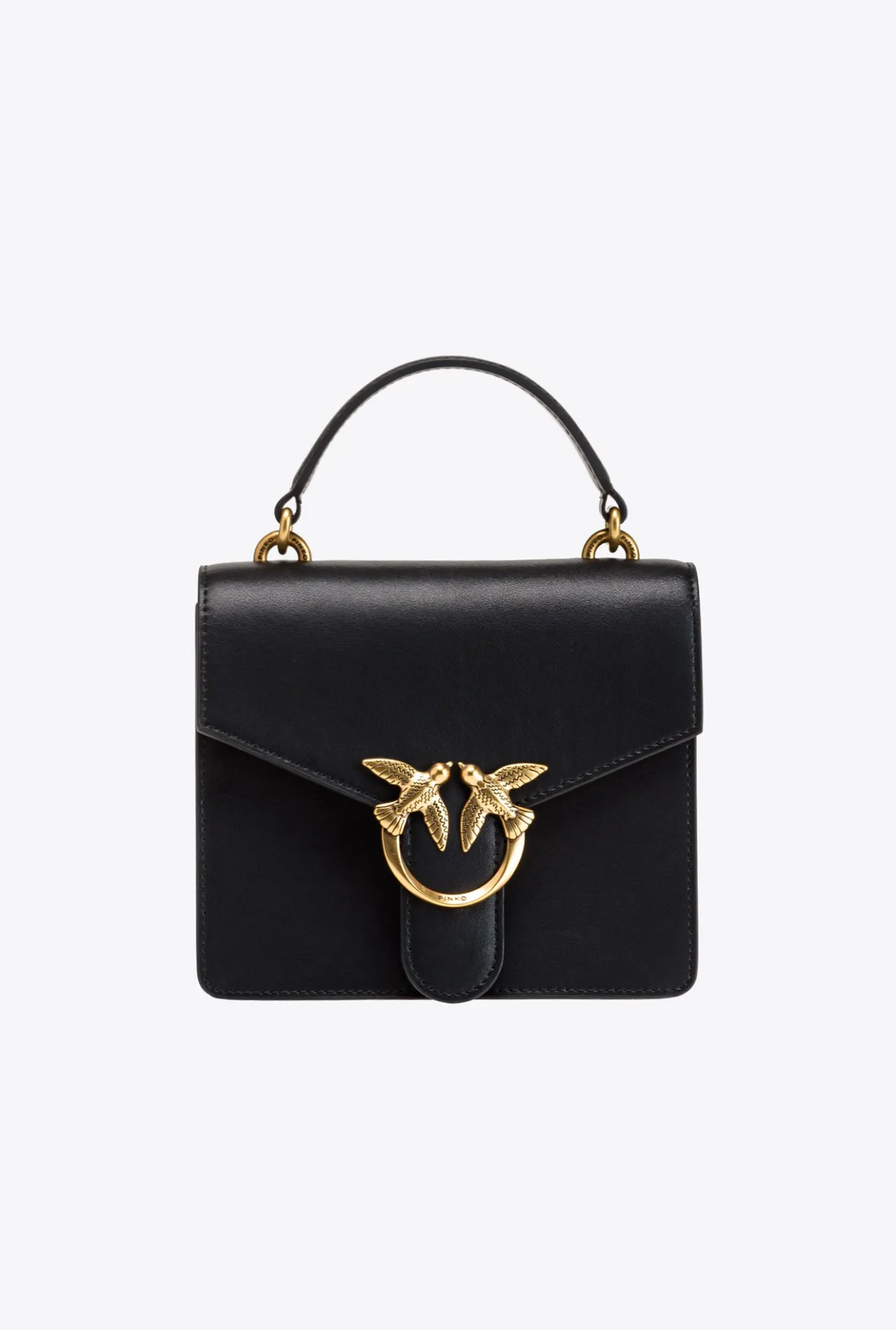 Sacs À Main|PINKO Mini Love Bag A Anse Superieure Simply Noir-Vieil Or