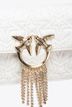Sacs De Soirée|PINKO Mini Love Bag Bell Etoile Galleria Blanc Brill.-Or Brillant