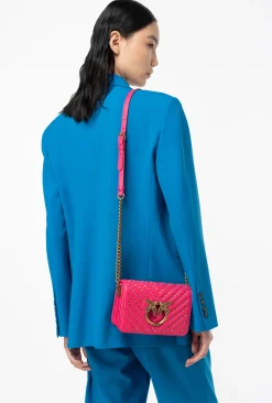 Sacs De Soirée|PINKO Mini Love Bag Click Chevron Studs Rose Pinko-Or Antique