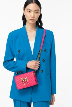 Sacs De Soirée|PINKO Mini Love Bag Click Chevron Studs Rose Pinko-Or Antique