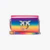Sacs De Soirée|PINKO Mini Love Bag Click En Cuir Verni Arc-En-Ciel Galleria Multicolore-Nickel Brillant