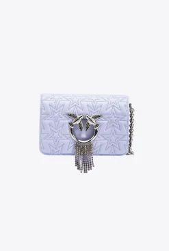 Sacs De Soirée|PINKO Mini Love Bag Click Etoile Galleria Indigo-Nickel Brillant