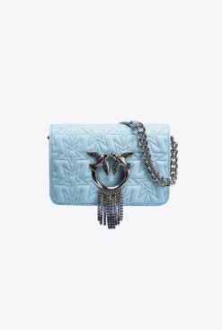 Sacs De Soirée|PINKO Mini Love Bag Click Etoile Galleria Aigue-Marine-Nickel Brillant