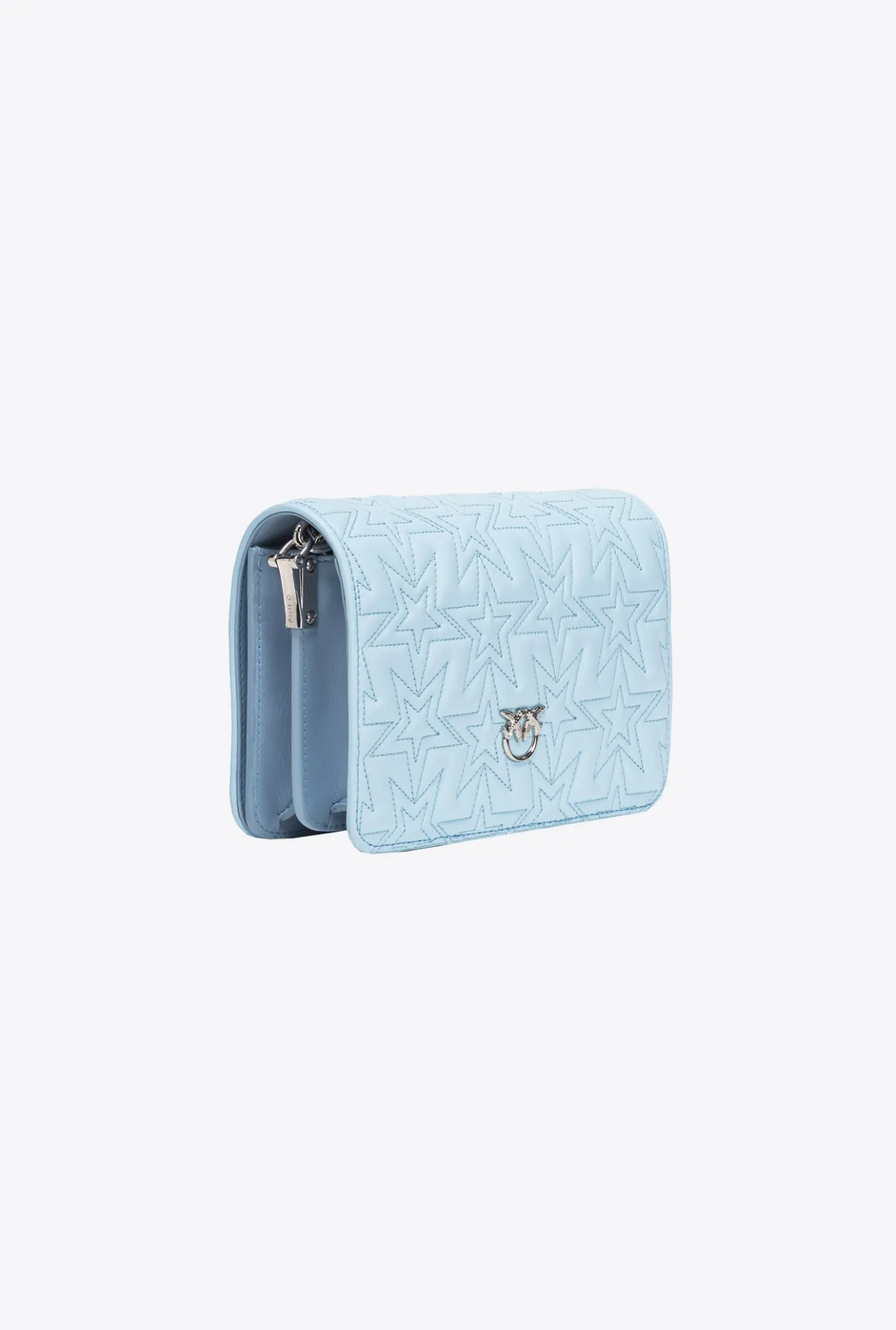 Sacs De Soirée|PINKO Mini Love Bag Click Etoile Galleria Aigue-Marine-Nickel Brillant