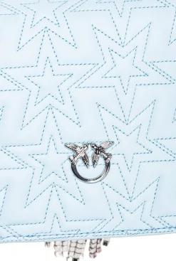 Sacs De Soirée|PINKO Mini Love Bag Click Etoile Galleria Aigue-Marine-Nickel Brillant