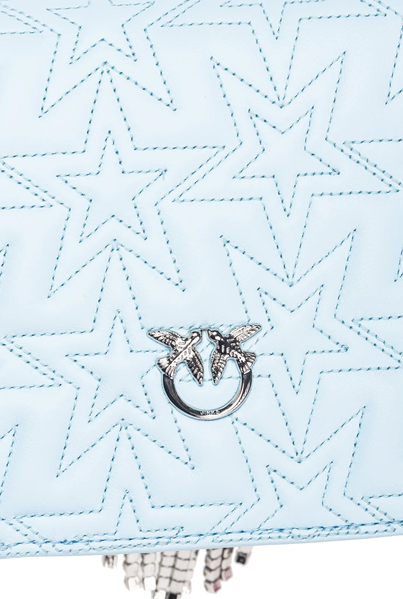 Sacs De Soirée|PINKO Mini Love Bag Click Etoile Galleria Aigue-Marine-Nickel Brillant