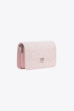 Sacs De Soirée|PINKO Mini Love Bag Click Etoile Galleria Rose Orchidee-Nickel Brillant