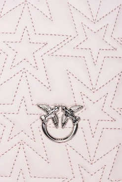 Sacs De Soirée|PINKO Mini Love Bag Click Etoile Galleria Rose Orchidee-Nickel Brillant
