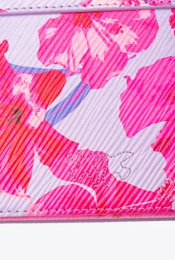 Sacs À Main|PINKO Mini Love Bag Click Exagon Fleurs Tropicales Lilas/Rose Clair/Fuchsia-Or Antique