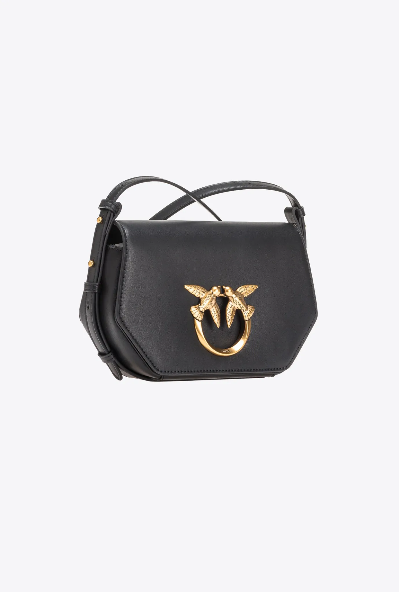 Sacs À Main|PINKO Mini Love Bag Click Exagon Simply Noir-Vieil Or