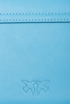 Sacs À Main|PINKO Mini Love Bag Click Exagon Simply Bleu Ciel-Or Antique