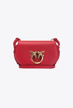Sacs À Main|PINKO Mini Love Bag Click Exagon Simply Rouge Grenat-Or Antique