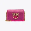 Sacs De Soirée|PINKO Mini Love Bag Click Full Strass Rose Pinko-Or Antique