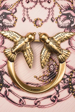 Sacs De Soirée|PINKO Mini Love Bag Click Tattoo Beurre/Noir-Or Antique