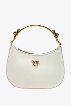 Sacs À Main|PINKO Mini Love Bag Half Moon Chinese New Year Blanc+Blanc-Or Antique