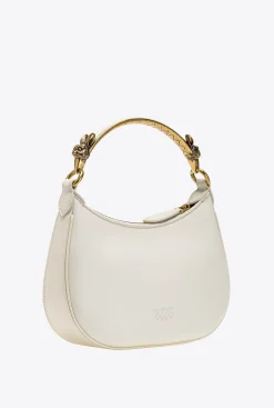 Sacs À Main|PINKO Mini Love Bag Half Moon Chinese New Year Blanc+Blanc-Or Antique